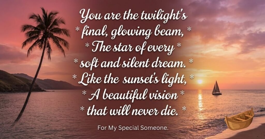 Charming Sunset Shayari for a Girl