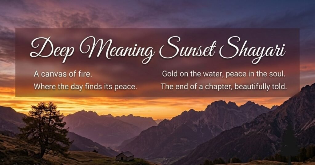 Deep Meaning Sunset Shayari