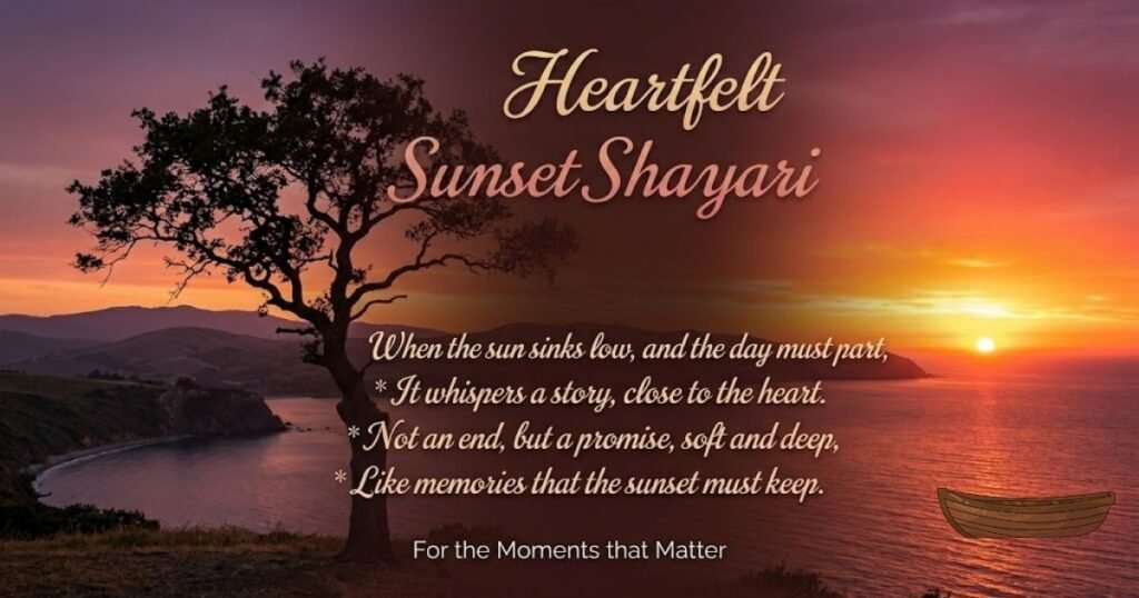 Heartfelt Sunset Shayari