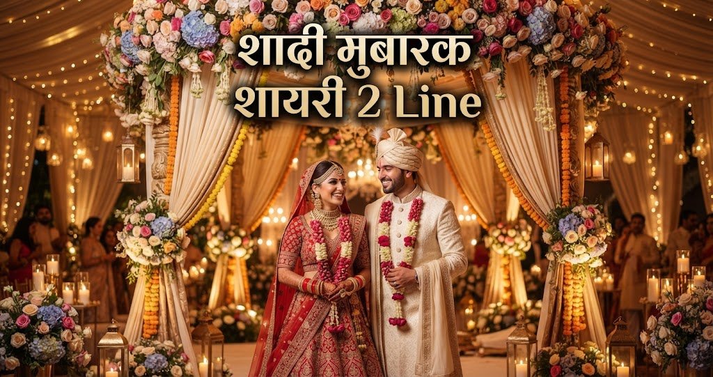 शादी मुबारक शायरी 2 line