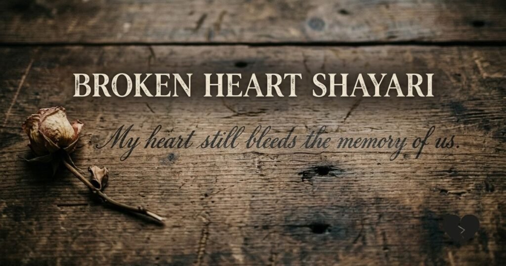 1 Line Broken Heart Shayari in English
