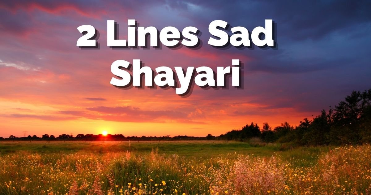 2 Lines Sad Shayari