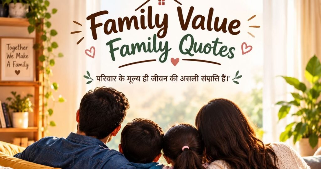 Family Value Family Quotes In Hindi