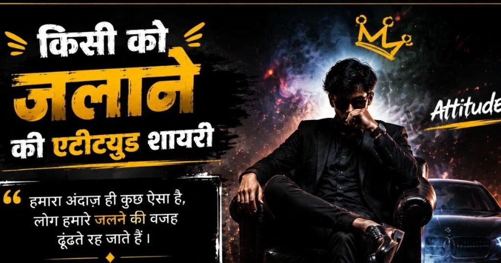 किसी को जलाने की एटीट्यूड शायरी