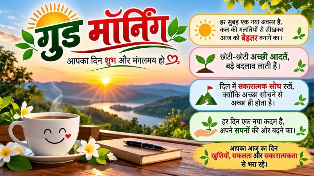 unique good morning quotes in hindi