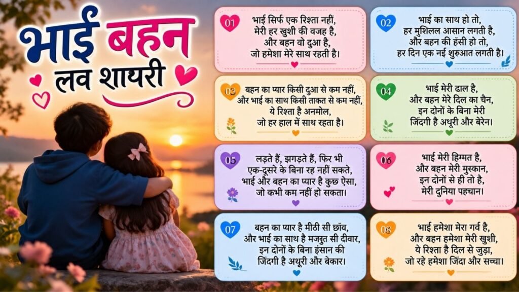 भाई बहन लव शायरी