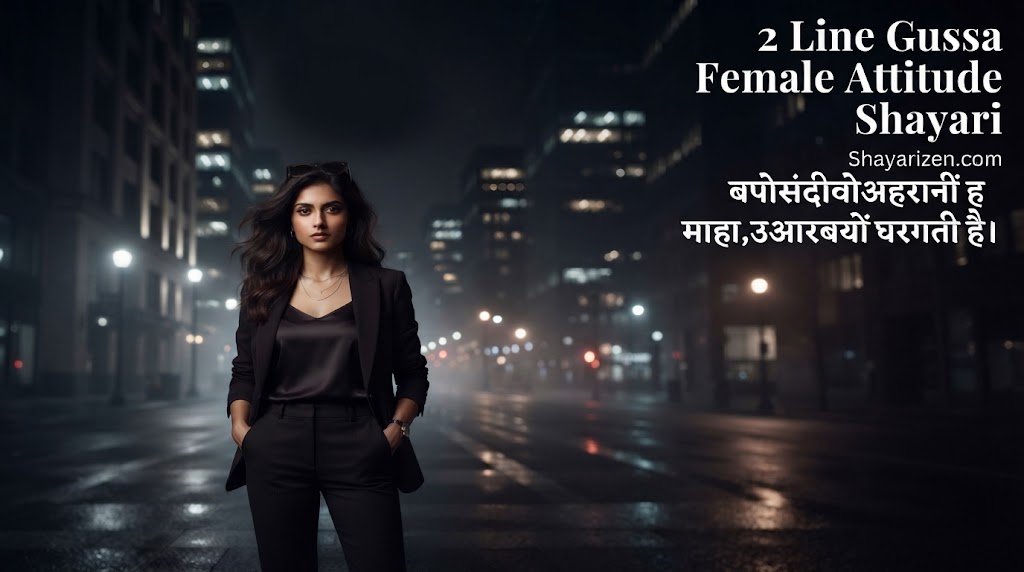 2 line gussa female attitude shayari